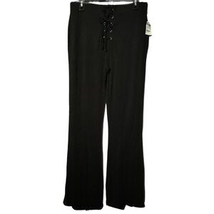 Charlotte Russe Lace Up Black Leggings